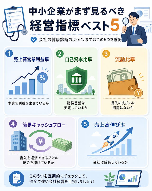中小企業がまず見るべき経営指標ベスト5