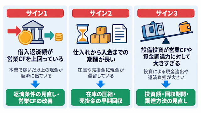 キャッシュフローが悪化するサイン