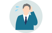 焦っているビジネスマンのイラスト