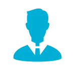 ビジネスマンのシルエットアイコン