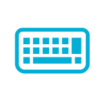 青色のキーボードアイコン